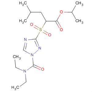 225223-38-1  Pentanoic acid,2-[[1-[(diethylamino)carbonyl]-1H-1,2,4-triazol-3-yl]sulfonyl]-4-methyl-,1-methylethyl ester