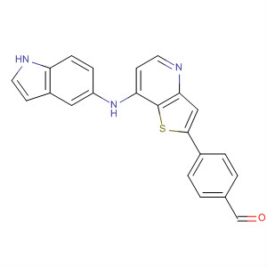 225381-55-5  Benzaldehyde, 4-[7-(1H-indol-5-ylamino)thieno[3,2-b]pyridin-2-yl]-