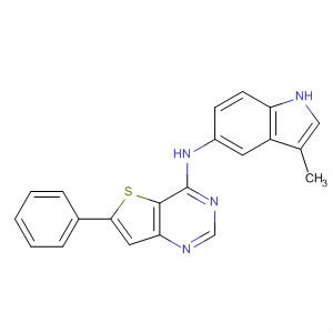 225381-89-5  Thieno[3,2-d]pyrimidin-4-amine, N-(3-methyl-1H-indol-5-yl)-6-phenyl-
