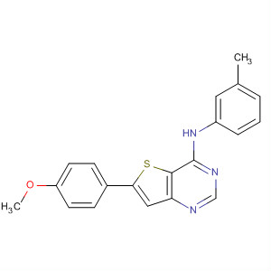 225382-02-5  Thieno[3,2-d]pyrimidin-4-amine,6-(4-methoxyphenyl)-N-(3-methylphenyl)-