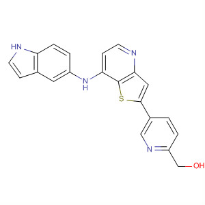 225384-57-6  2-Pyridinemethanol, 5-[7-(1H-indol-5-ylamino)thieno[3,2-b]pyridin-2-yl]-