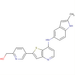225384-98-5  2-Pyridinemethanol,5-[7-[(2-methyl-1H-indol-5-yl)amino]thieno[3,2-b]pyridin-2-yl]-