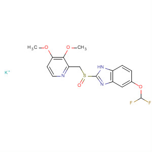 226904-39-8  1H-Benzimidazole,5-(difluoromethoxy)-2-[[(3,4-dimethoxy-2-pyridinyl)methyl]sulfinyl]-,potassium salt