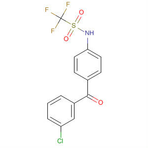 22731-38-0  Methanesulfonamide, N-[4-(3-chlorobenzoyl)phenyl]-1,1,1-trifluoro-