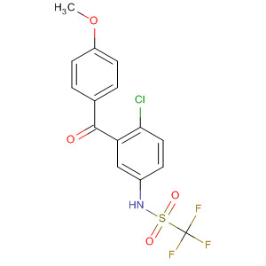22731-47-1  Methanesulfonamide,N-[4-chloro-3-(4-methoxybenzoyl)phenyl]-1,1,1-trifluoro-