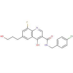 228726-34-9  3-Quinolinecarboxamide,N-[(4-chlorophenyl)methyl]-8-fluoro-4-hydroxy-6-(3-hydroxypropyl)-