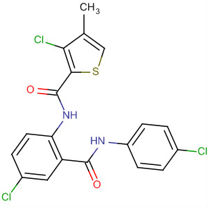 229338-30-1  2-Thiophenecarboxamide,3-chloro-N-[4-chloro-2-[[(4-chlorophenyl)amino]carbonyl]phenyl]-4-methyl-
