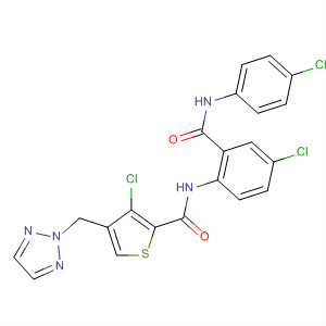 229338-65-2  2-Thiophenecarboxamide,3-chloro-N-[4-chloro-2-[[(4-chlorophenyl)amino]carbonyl]phenyl]-4-(2H-1,2,3-triazol-2-ylmethyl)-