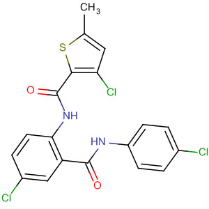 229343-18-4  2-Thiophenecarboxamide,3-chloro-N-[4-chloro-2-[[(4-chlorophenyl)amino]carbonyl]phenyl]-5-methyl-