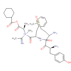 229949-18-2  b-Alanine,O-(cyclohexylcarbonyl)-N-(1-iminoethyl)-L-tyrosyl-(2R)-2-amino-4-(methylsulfinyl)butanoyl-L-phenylalanyl-N-methyl-