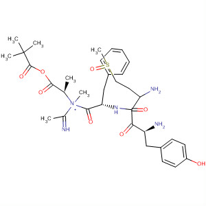 229949-22-8  b-Alanine,O-(2,2-dimethyl-1-oxopropyl)-N-(1-iminoethyl)-L-tyrosyl-(2R)-2-amino-4-(methylsulfinyl)butanoyl-L-phenylalanyl-N-methyl-