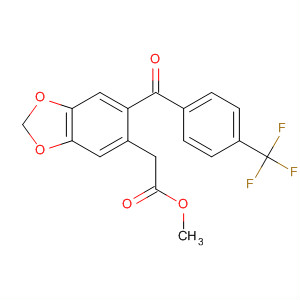 231623-73-7  1,3-Benzodioxole-5-acetic acid, 6-[4-(trifluoromethyl)benzoyl]-, methylester
