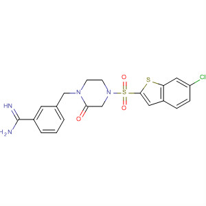 234099-34-4  Benzenecarboximidamide,3-[[4-[(6-chlorobenzo[b]thien-2-yl)sulfonyl]-2-oxo-1-piperazinyl]methyl]-