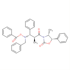 235084-90-9  2-Oxazolidinone,3-[(2S,3S)-3-[(benzoyloxy)(phenylmethyl)amino]-2-methyl-1-oxo-3-phenylpropyl]-4-methyl-5-phenyl-, (4R,5S)-