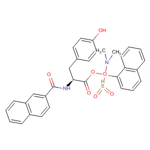 236430-17-4  L-Tyrosine, N-(2-naphthalenylcarbonyl)-,5-(dimethylamino)-1-naphthalenesulfonate (ester)