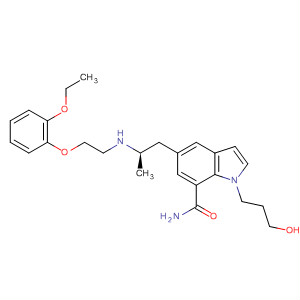 239463-66-2  1H-Indole-7-carboxamide,5-[(2R)-2-[[2-(2-ethoxyphenoxy)ethyl]amino]propyl]-1-(3-hydroxypropyl)-