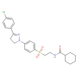 24032-70-0  Cyclohexanecarboxamide,N-[2-[[4-[3-(4-chlorophenyl)-4,5-dihydro-1H-pyrazol-1-yl]phenyl]sulfonyl]ethyl]-