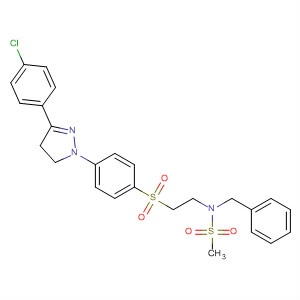 24032-77-7  Methanesulfonamide,N-[2-[[4-[3-(4-chlorophenyl)-4,5-dihydro-1H-pyrazol-1-yl]phenyl]sulfonyl]ethyl]-N-(phenylmethyl)-