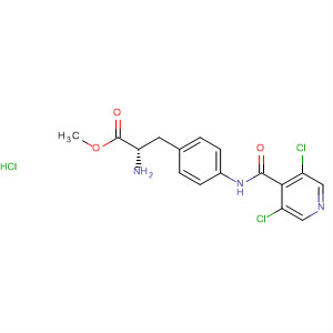 240482-03-5  L-Phenylalanine, 4-[[(3,5-dichloro-4-pyridinyl)carbonyl]amino]-, methylester, monohydrochloride
