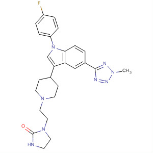 243467-50-7  2-Imidazolidinone,1-[2-[4-[1-(4-fluorophenyl)-5-(2-methyl-2H-tetrazol-5-yl)-1H-indol-3-yl]-1-piperidinyl]ethyl]-