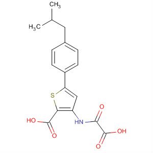 243985-10-6  2-Thiophenecarboxylic acid,3-[(carboxycarbonyl)amino]-5-[4-(2-methylpropyl)phenyl]-