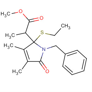 244124-82-1  1H-Pyrrole-2-propanoic acid,2-(ethylthio)-2,5-dihydro-3,4-dimethyl-5-oxo-1-(phenylmethyl)-, methylester