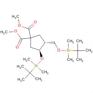 244277-08-5  1,1-Cyclopentanedicarboxylic acid,3-[[(1,1-dimethylethyl)dimethylsilyl]oxy]-4-[[[(1,1-dimethylethyl)dimethylsilyl]oxy]methyl]-, dimethyl ester, (3S,4R)-