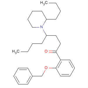 244291-84-7  1-Octanone, 4-(2-butyl-1-piperidinyl)-1-[2-(phenylmethoxy)phenyl]-