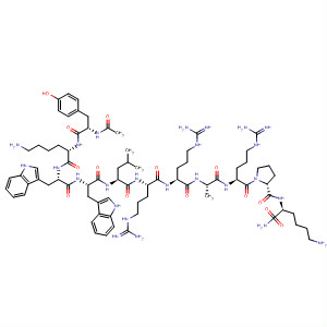 244293-04-7  L-Lysinamide,N-acetyl-L-tyrosyl-L-lysyl-L-tryptophyl-L-tryptophyl-L-leucyl-L-arginyl-L-arginyl-D-alanyl-L-arginyl-L-prolyl-
