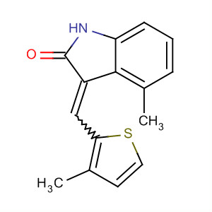 245036-26-4  2H-Indol-2-one, 1,3-dihydro-4-methyl-3-[(3-methyl-2-thienyl)methylene]-