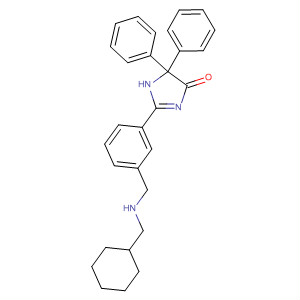 245038-13-5  4H-Imidazol-4-one,2-[3-[(cyclohexylmethylamino)methyl]phenyl]-1,5-dihydro-5,5-diphenyl-