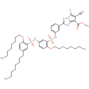 245440-04-4  1H-Pyrrolo[1,2-b][1,2,4]triazole-7-carboxylic acid,5-chloro-6-cyano-2-[3-[[[5-[[[5-octyl-2-(octyloxy)phenyl]sulfonyl]amino]-2-(octyloxy)phenyl]sulfonyl]amino]phenyl]-, methyl ester