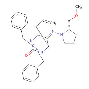 245680-01-7  2(1H)-Pyrimidinone,tetrahydro-5-[[(2S)-2-(methoxymethyl)-1-pyrrolidinyl]imino]-1,3-bis(phenylmethyl)-4-(2-propenyl)-, (4S,5Z)-
