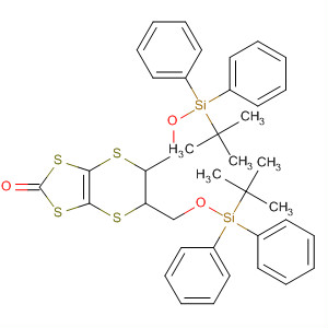 245738-73-2  1,3-Dithiolo[4,5-b][1,4]dithiin-2-one,5,6-bis[[[(1,1-dimethylethyl)diphenylsilyl]oxy]methyl]-5,6-dihydro-