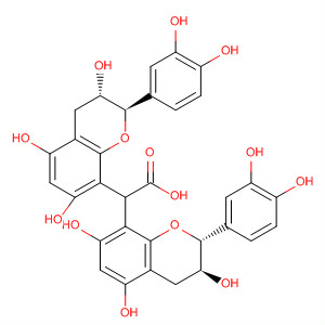 246181-58-8  2H-1-Benzopyran-8-acetic acid,2-(3,4-dihydroxyphenyl)-a-[(2R,3S)-2-(3,4-dihydroxyphenyl)-3,4-dihydro-3,5,7-trihydroxy-2H-1-benzopyran-8-yl]-3,4-dihydro-3,5,7-trihydroxy-,(2R,3S)-