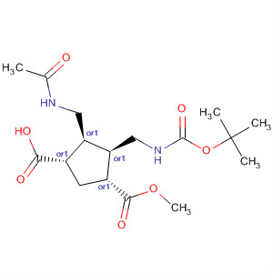 247159-22-4  1,3-Cyclopentanedicarboxylic acid,4-[(acetylamino)methyl]-5-[[[(1,1-dimethylethoxy)carbonyl]amino]methyl]-, 3-methyl ester, (1R,3S,4S,5R)-rel-