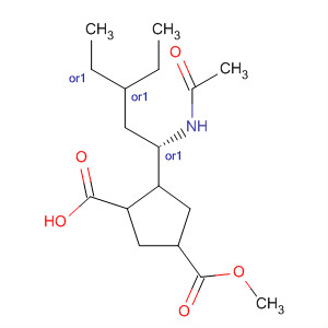 247159-29-1  1,3-Cyclopentanedicarboxylic acid,4-[(1R)-1-(acetylamino)-3-ethylpentyl]-, 3-methyl ester, (1S,3S,4S)-rel-