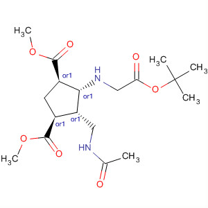 247159-45-1  1,3-Cyclopentanedicarboxylic acid,4-[(acetylamino)methyl]-5-[[(1,1-dimethylethoxy)carbonyl]methylamino]-,dimethyl ester, (1R,3S,4S,5R)-rel-