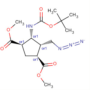 247159-49-5  1,3-Cyclopentanedicarboxylic acid,4-(azidomethyl)-5-[[(1,1-dimethylethoxy)carbonyl]amino]-, dimethylester, (1R,3S,4S,5R)-rel-