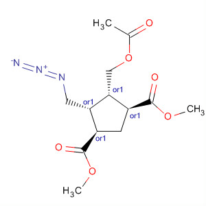 247159-54-2  1,3-Cyclopentanedicarboxylic acid,4-[(acetyloxy)methyl]-5-(azidomethyl)-, dimethyl ester,(1R,3S,4S,5R)-rel-