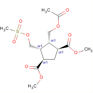 247159-56-4  1,3-Cyclopentanedicarboxylic acid,4-[(acetyloxy)methyl]-5-[[(methylsulfonyl)oxy]methyl]-, dimethyl ester,(1R,3S,4S,5R)-rel-