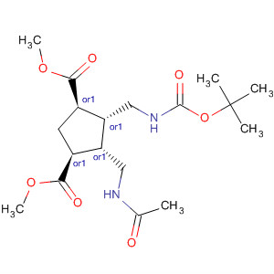 247159-59-7  1,3-Cyclopentanedicarboxylic acid,4-[(acetylamino)methyl]-5-[[[(1,1-dimethylethoxy)carbonyl]amino]methyl]-, dimethyl ester, (1R,3S,4S,5R)-rel-
