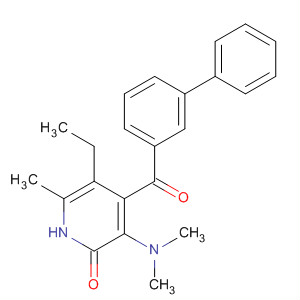 248248-89-7  2(1H)-Pyridinone,4-([1,1'-biphenyl]-3-ylcarbonyl)-3-(dimethylamino)-5-ethyl-6-methyl-