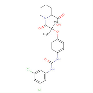 249513-68-6  2-Piperidinecarboxylic acid,1-[2-[4-[[[(3,5-dichlorophenyl)amino]carbonyl]amino]phenoxy]-2-methyl-1-oxopropyl]-