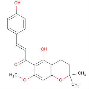 250603-94-2  2-Propen-1-one,1-(3,4-dihydro-5-hydroxy-7-methoxy-2,2-dimethyl-2H-1-benzopyran-6-yl)-3-(4-hydroxyphenyl)-, (2E)- 250603-94-2  2-Propen-1-one,1-(3,4-dihydro-5-hydroxy-7-methoxy-2,2-dimethyl-2H-1-benzopyran-6-yl)-3-(4-hydroxyphenyl)-, (2E)-
