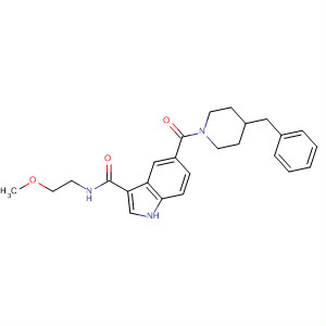 251107-04-7  1H-Indole-3-carboxamide,N-(2-methoxyethyl)-5-[[4-(phenylmethyl)-1-piperidinyl]carbonyl]-