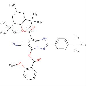 210965-03-0  1H-Pyrrolo[1,2-b][1,2,4]triazole-7-carboxylic acid,6-cyano-2-[4-(1,1-dimethylethyl)phenyl]-5-[(2-methoxybenzoyl)oxy]-,2,6-bis(1,1-dimethylethyl)-4-methylcyclohexyl ester