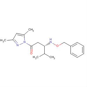 211105-97-4  1H-Pyrazole,3,5-dimethyl-1-[(3S)-4-methyl-1-oxo-3-[(phenylmethoxy)amino]pentyl]-