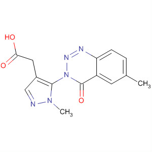 211563-90-5  1H-Pyrazole-4-acetic acid,1-methyl-5-(6-methyl-4-oxo-1,2,3-benzotriazin-3(4H)-yl)-
