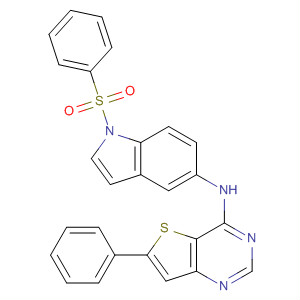 212268-46-7  1H-Indol-5-amine,1-(phenylsulfonyl)-N-(6-phenylthieno[3,2-d]pyrimidin-4-yl)-
